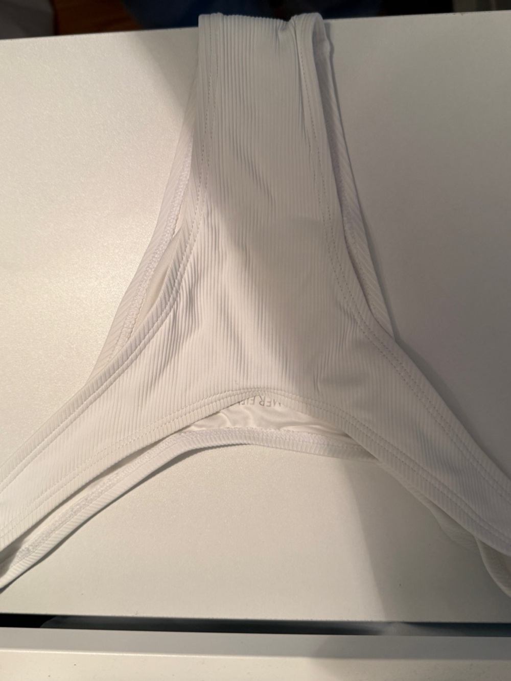 Somerfield Swim White Ribbed Bikini Bottoms